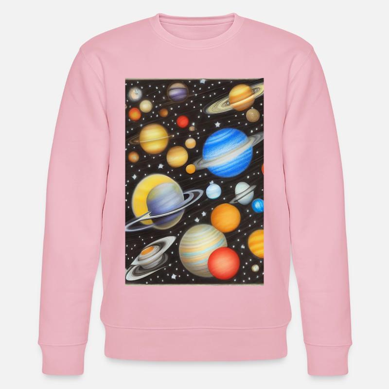 Espace et planètes - Sweat bio CHANGER Stanley/Stella Unisexe - rose pâle