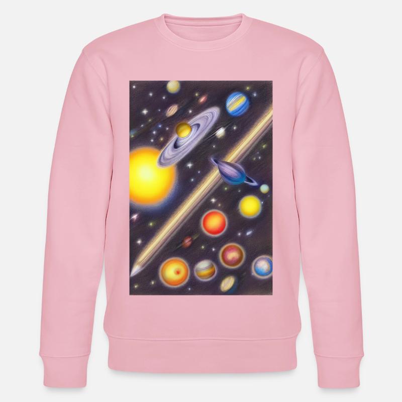 Espace et planètes - Sweat bio CHANGER Stanley/Stella Unisexe - rose pâle