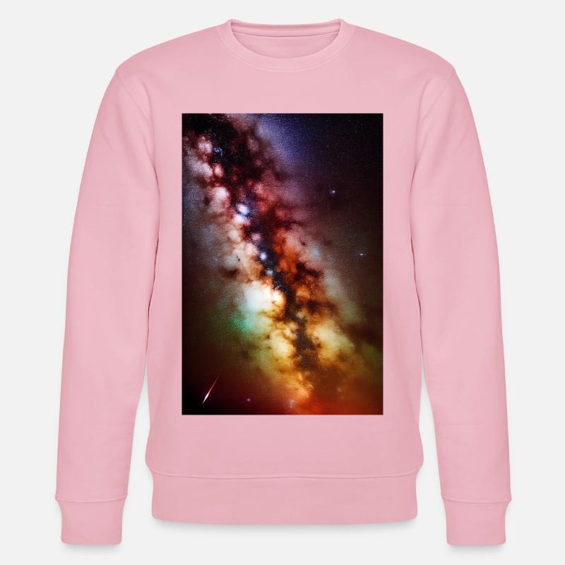 Weltall und Planeten - Stanley/Stella Unisex Bio-Sweatshirt CHANGER  - Hellrosa
