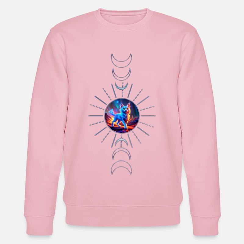 Wunderbare blaue Katze. - Stanley/Stella Unisex Bio-Sweatshirt CHANGER  - Hellrosa