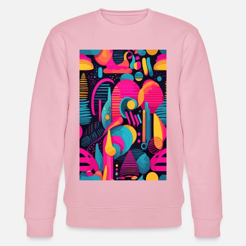 Modern Abstract Pattern - Stanley/Stella CHANGER Unisex Organic Sweatshirt - cotton pink