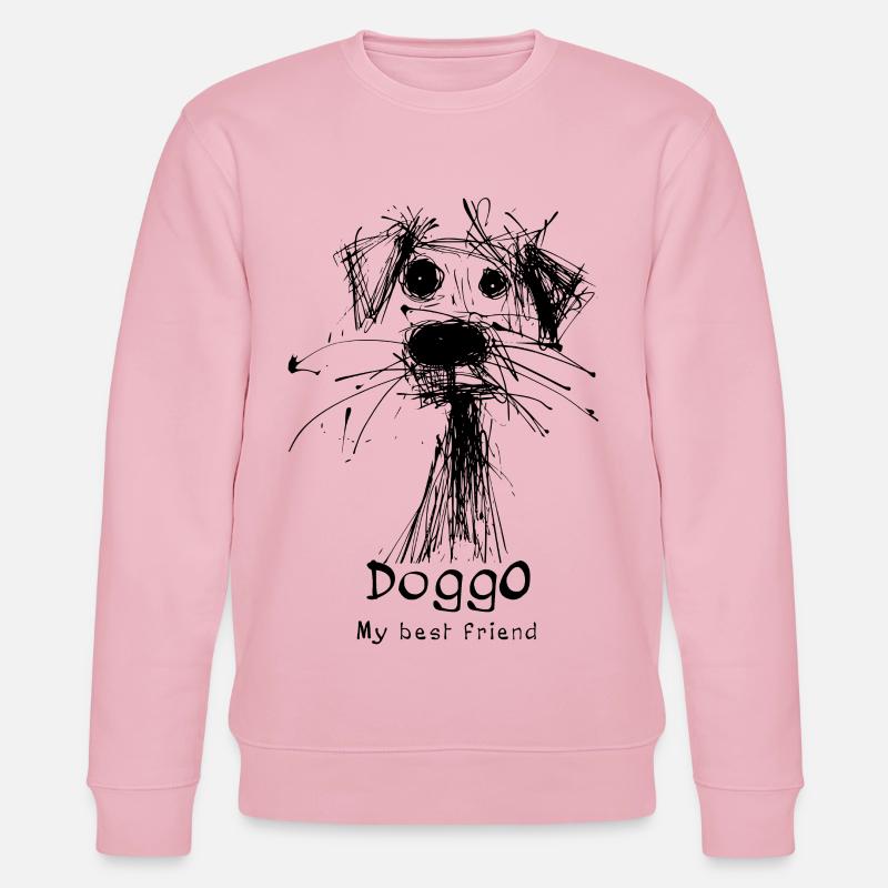 Doggo - Mein bester Freund - Stanley/Stella Unisex Bio-Sweatshirt CHANGER  - Hellrosa