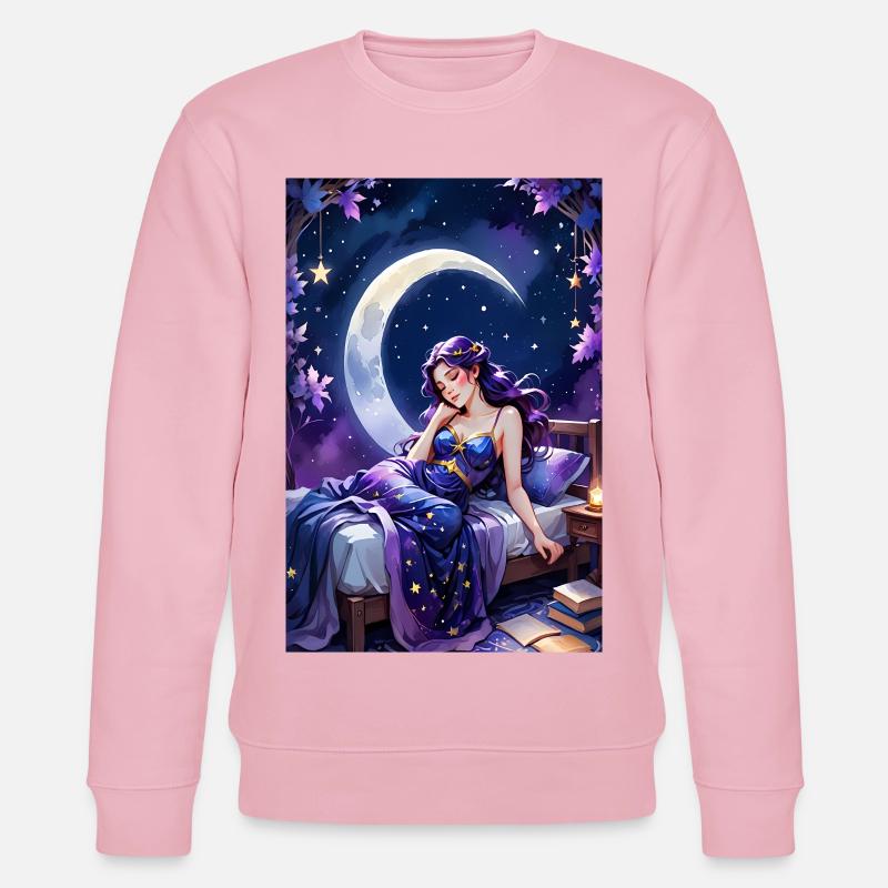 Lesen und Einschlafen - Stanley/Stella Unisex Bio-Sweatshirt CHANGER  - Hellrosa