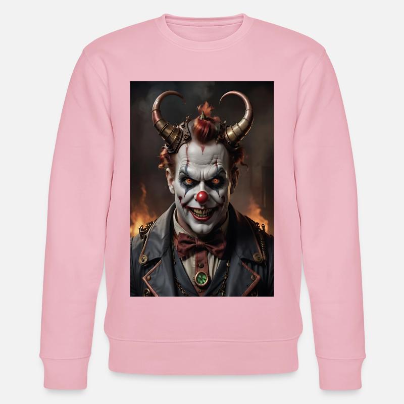 Steampunk Teufel Clown - Stanley/Stella Unisex Bio-Sweatshirt CHANGER  - Hellrosa