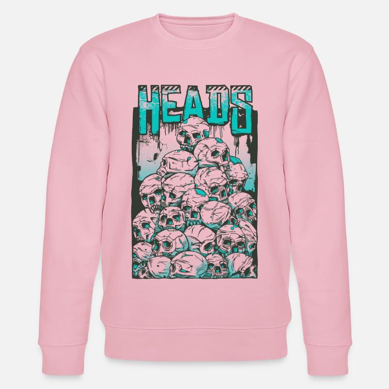 Schädel - Stanley/Stella Unisex Bio-Sweatshirt CHANGER  - Hellrosa