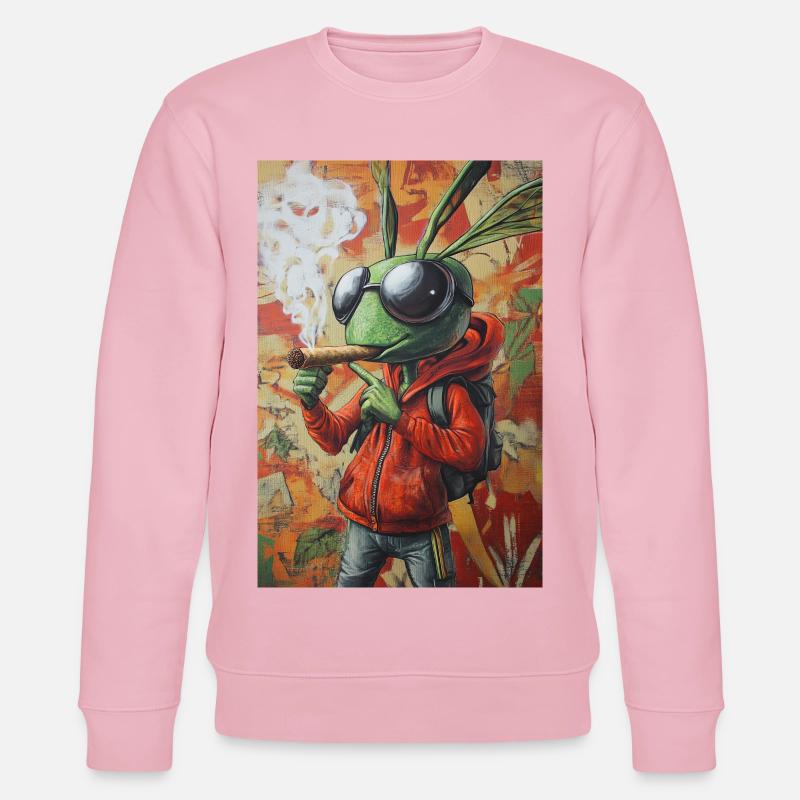 Graffiti-Bug im Hoodie - Stanley/Stella Unisex Bio-Sweatshirt CHANGER  - Hellrosa
