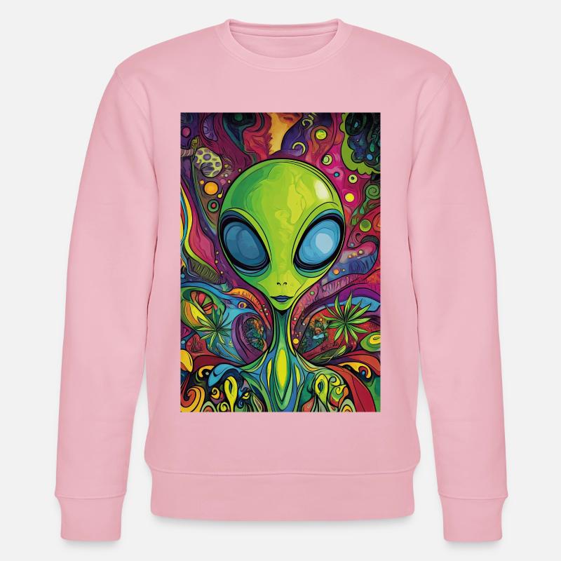 Affluence néon extraterrestre psychédélique - Sweat bio CHANGER Stanley/Stella Unisexe - rose pâle