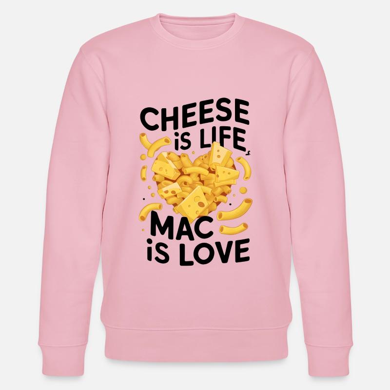 Cheese is Life, Mac is Love - Stanley/Stella Unisex Bio-Sweatshirt CHANGER  - Hellrosa