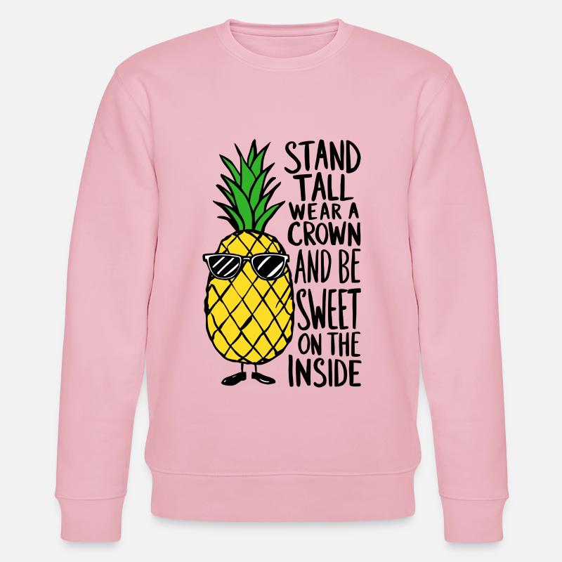 Cool Pineapple with "Stand Tall" - Stanley/Stella Unisex Bio-Sweatshirt CHANGER  - Hellrosa