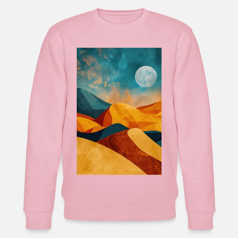 Wüstenlandschaft Illustration Poster - Stanley/Stella Unisex Bio-Sweatshirt CHANGER - Hellrosa