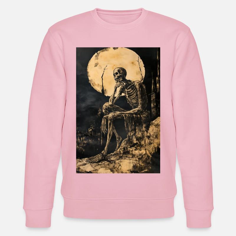 Poster Skelett Illustration - Stanley/Stella Unisex Bio-Sweatshirt CHANGER  - Hellrosa
