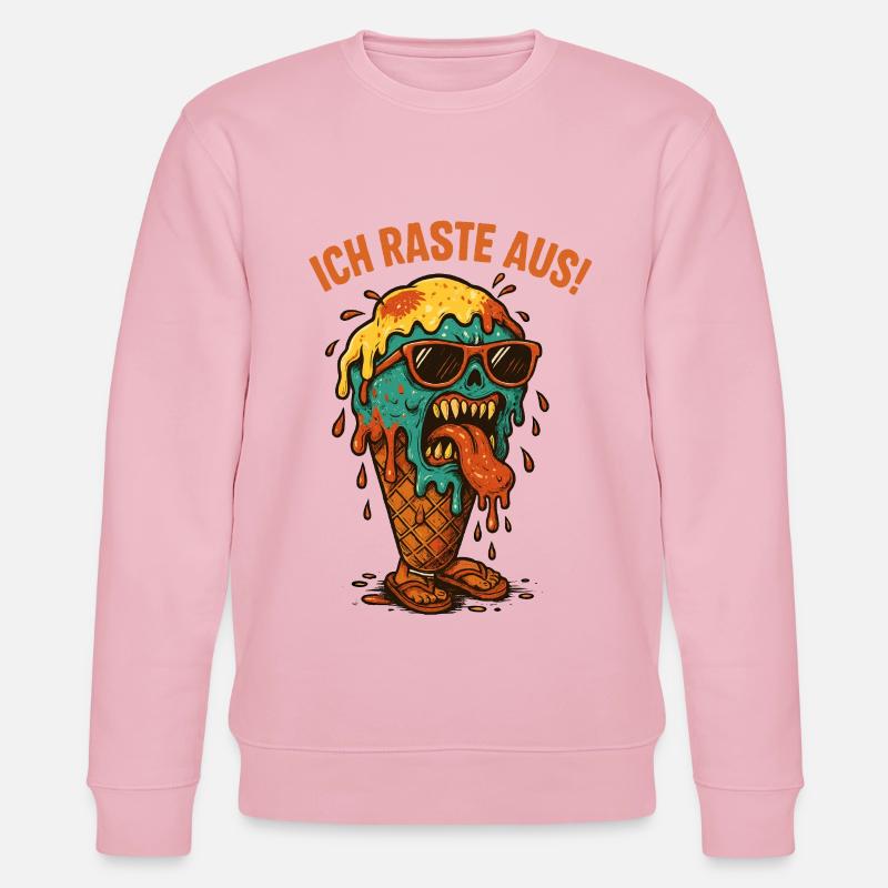 Schmelzendes Eisgesicht - Stanley/Stella Unisex Bio-Sweatshirt CHANGER  - Hellrosa