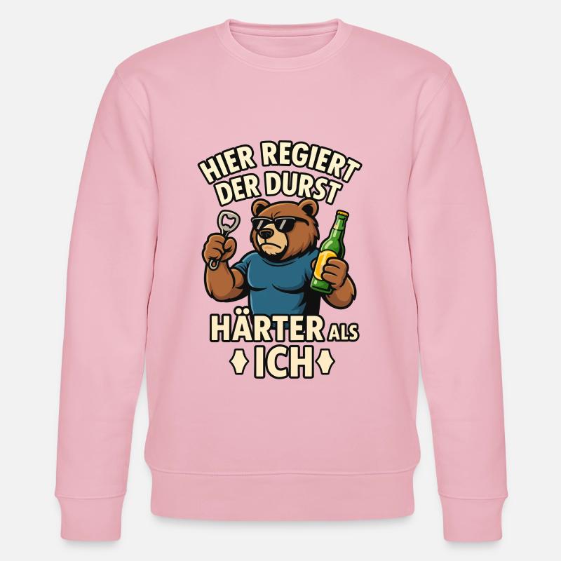 Durstbär - Härter als ich - Stanley/Stella Unisex Bio-Sweatshirt CHANGER  - Hellrosa