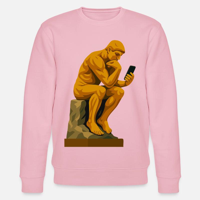 Le Penseur (connecté) - Sweat bio CHANGER Stanley/Stella Unisexe - rose pâle