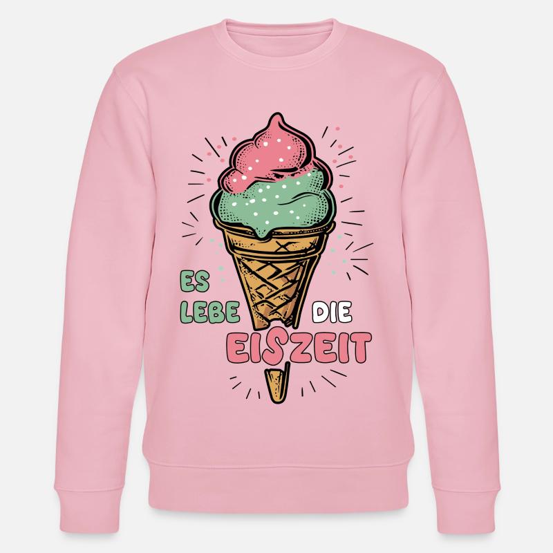 Es lebe die Eiszeit - Stanley/Stella Unisex Bio-Sweatshirt CHANGER  - Hellrosa