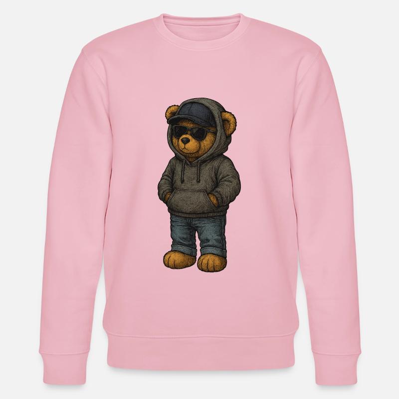 Urban Kapuzenpullover Bär - Stanley/Stella Unisex Bio-Sweatshirt CHANGER  - Hellrosa