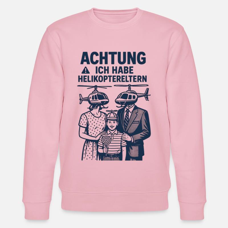 Helikoptereltern - Stanley/Stella Unisex Bio-Sweatshirt CHANGER  - Hellrosa