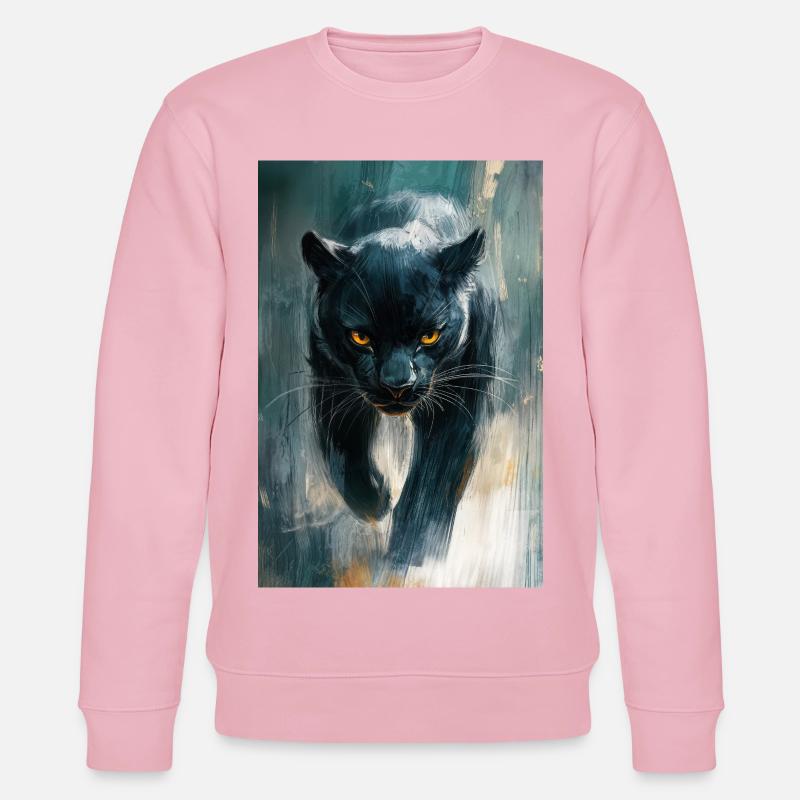 Illustration eines Panthers - Stanley/Stella Unisex Bio-Sweatshirt CHANGER  - Hellrosa