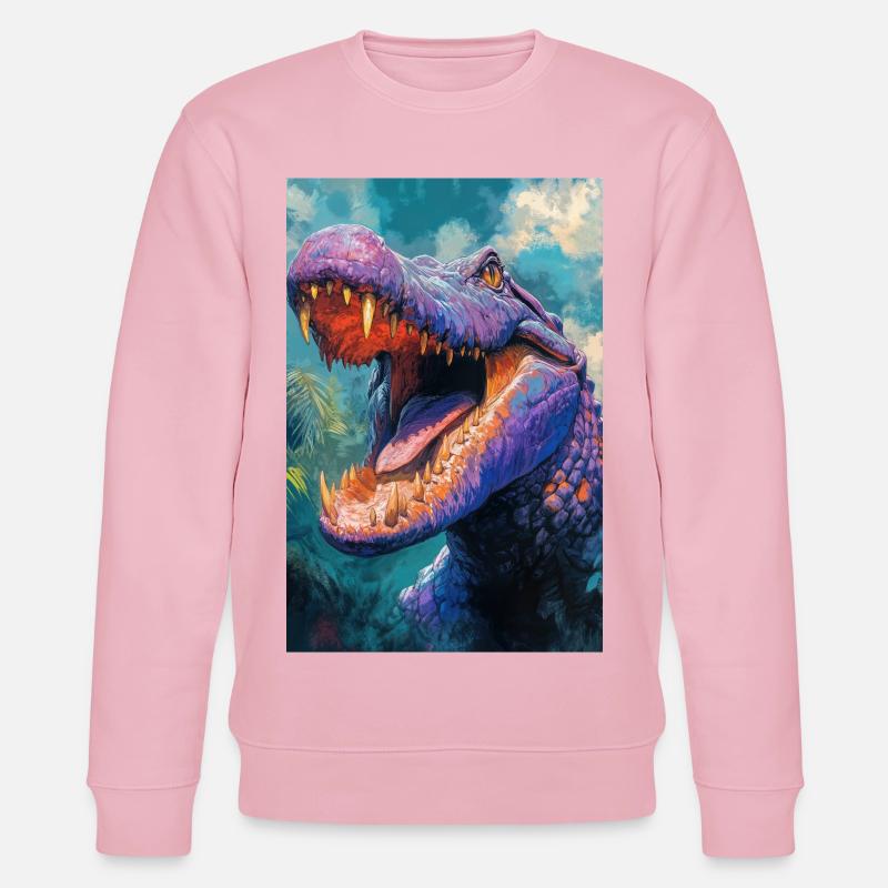 Illustration eines Krokodils - Stanley/Stella Unisex Bio-Sweatshirt CHANGER  - Hellrosa