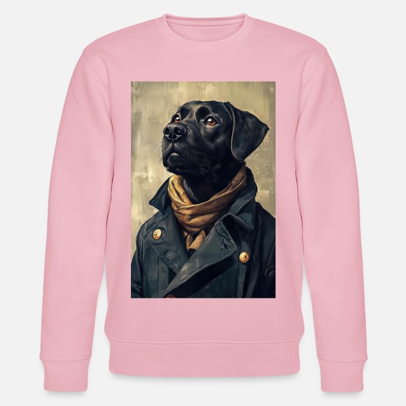 Illustration eines humanoiden Hundes - Stanley/Stella Unisex Bio-Sweatshirt CHANGER  - Hellrosa