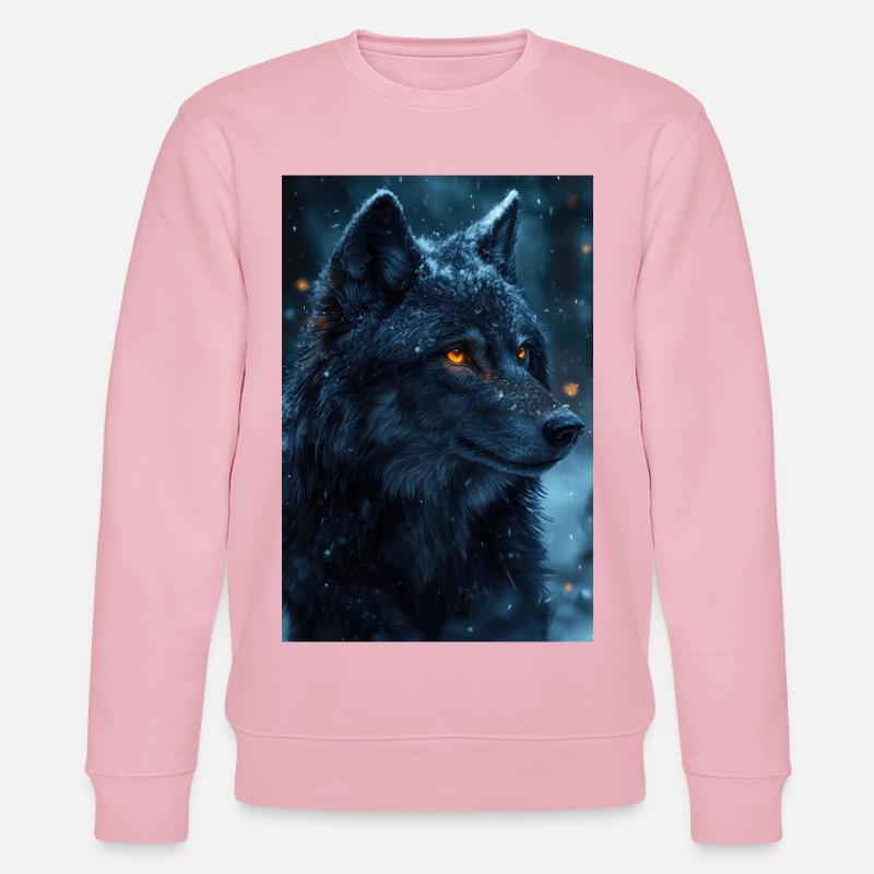 Illustration eines Wolfes - Stanley/Stella Unisex Bio-Sweatshirt CHANGER  - Hellrosa