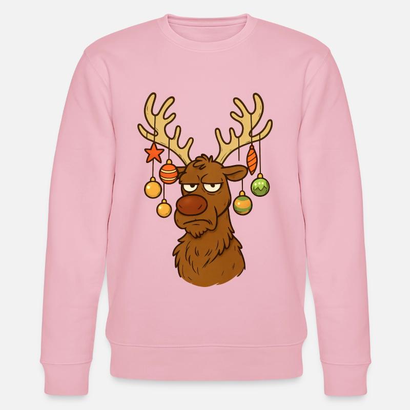Grumpy Festive Reindeer - Sweat bio CHANGER Stanley/Stella Unisexe - rose pâle