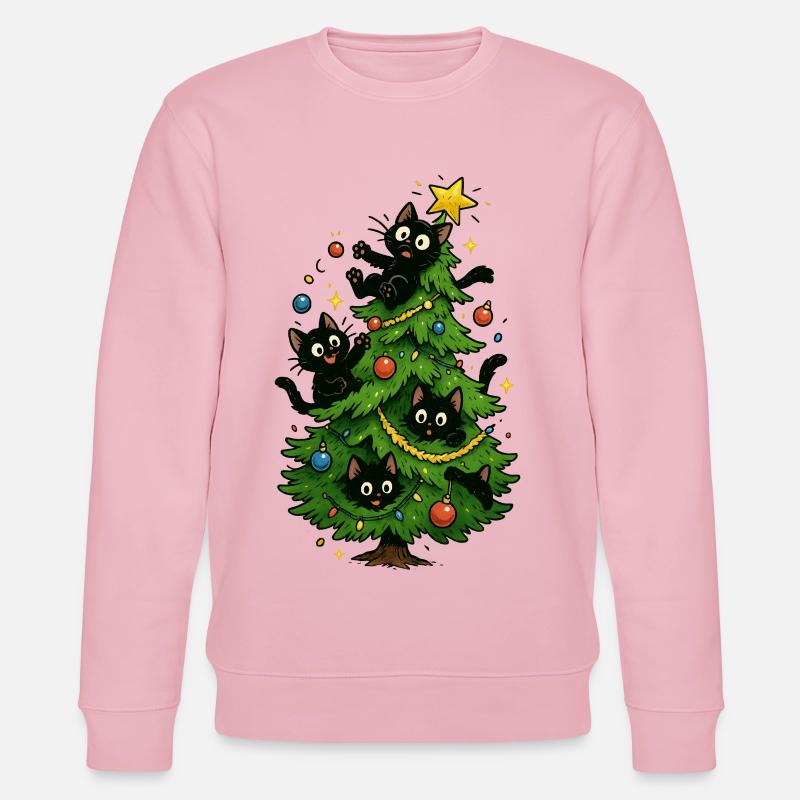 Sapin de Noël Chats Noël - Sweat bio CHANGER Stanley/Stella Unisexe - rose pâle