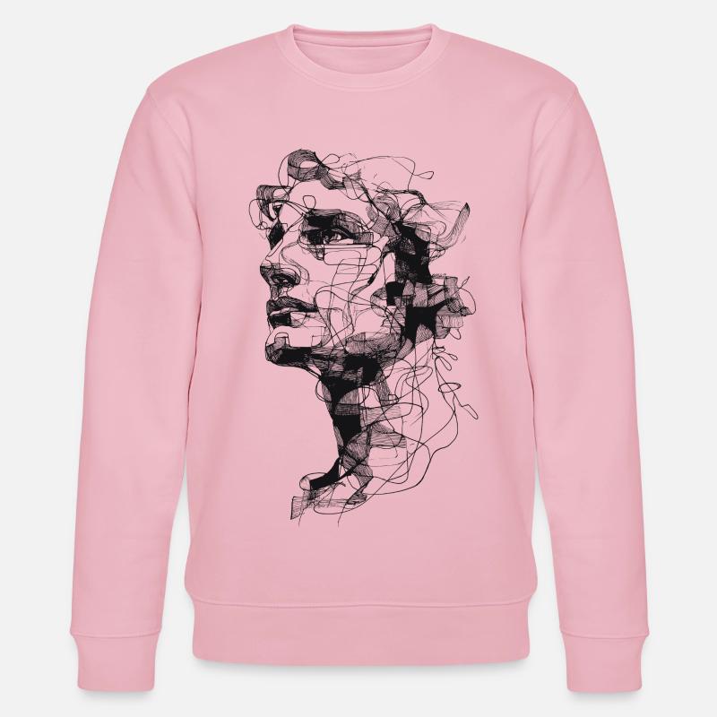 Shadow Braid Silhouette - Stanley/Stella CHANGER Unisex Organic Sweatshirt - cotton pink