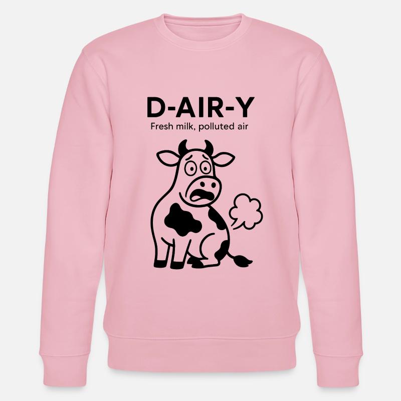 D-Air-Y – Fresh Milk, Polluted Air - Kuh - Stanley/Stella Unisex Bio-Sweatshirt CHANGER - Hellrosa