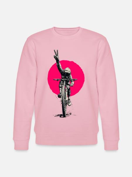 Motocross Peacezeichen Neon Rosa - Stanley/Stella Unisex Bio-Sweatshirt CHANGER - Hellrosa