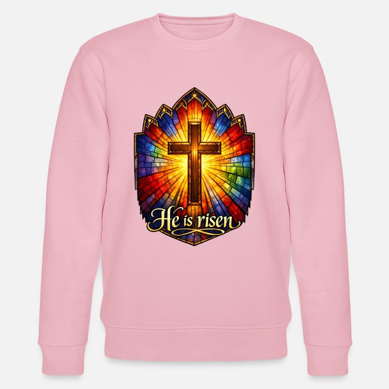 He is risen - Stanley/Stella Unisex Bio-Sweatshirt CHANGER  - Hellrosa