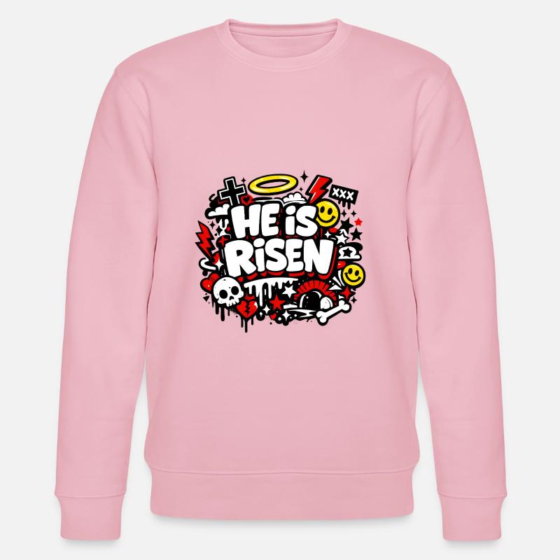 Il est Risen Graffiti Easter - Sweat bio CHANGER Stanley/Stella Unisexe - rose pâle