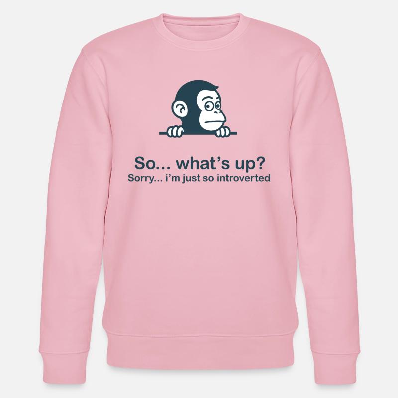 So introvertiert - Stanley/Stella Unisex Bio-Sweatshirt CHANGER  - Hellrosa