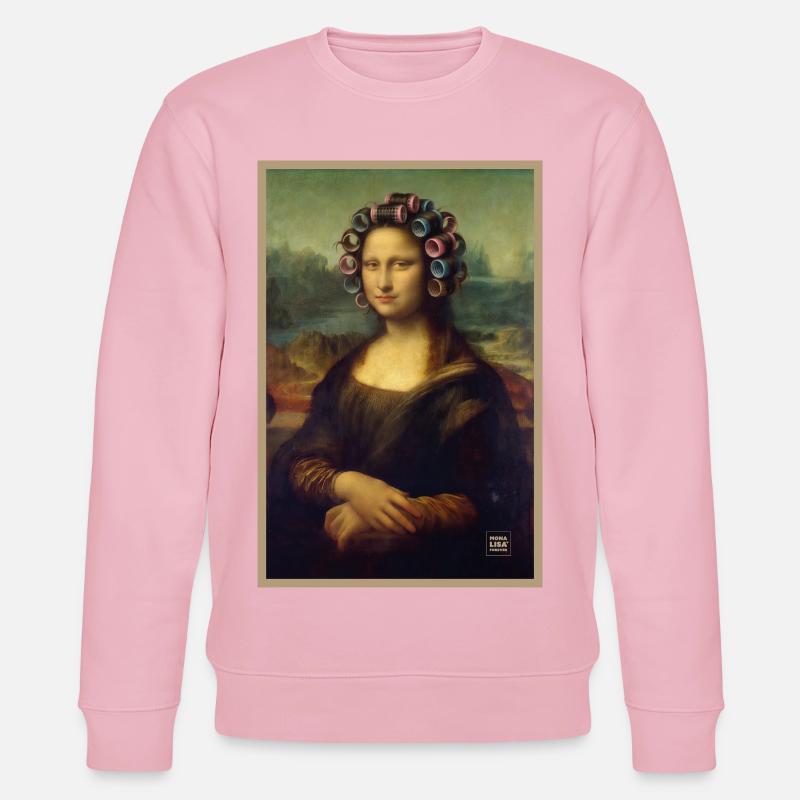 Mona Lisa Curlers - Stanley/Stella CHANGER Unisex Organic Sweatshirt - cotton pink