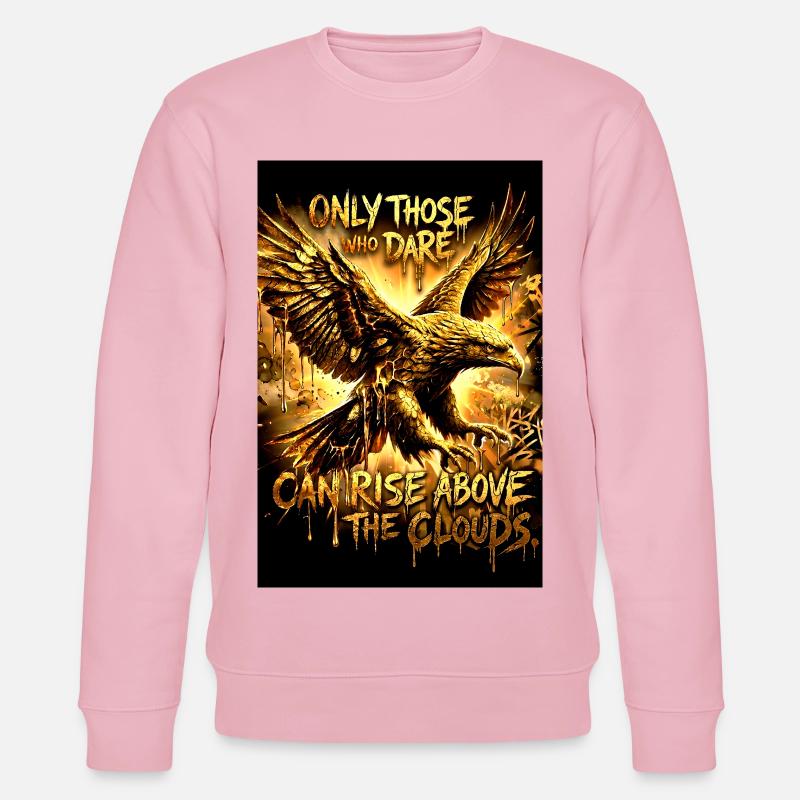 Eagle Poster Motivation Saying Mural - Stanley/Stella CHANGER Unisex Organic Sweatshirt - cotton pink