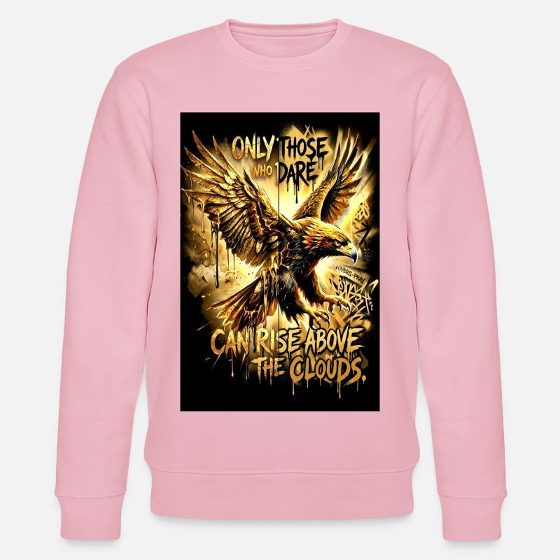 Eagle Poster Motivation Saying Mural - Stanley/Stella CHANGER Unisex Organic Sweatshirt - cotton pink