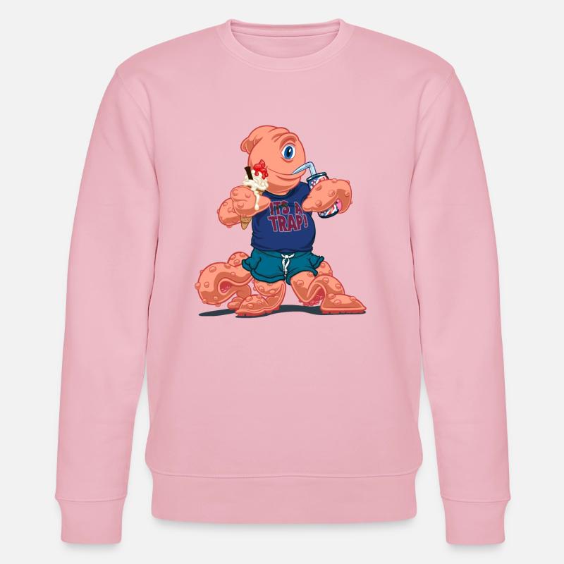 Ackbar's größter Fan - Stanley/Stella Unisex Bio-Sweatshirt CHANGER  - Hellrosa