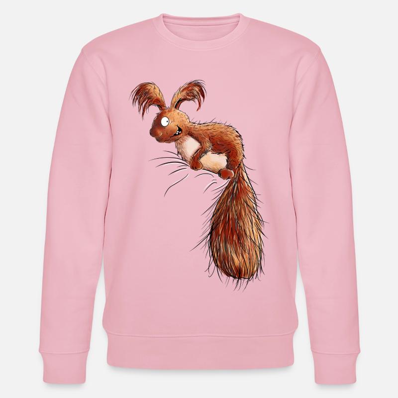 Droll Écureuil Faune - Sweat bio CHANGER Stanley/Stella Unisexe - rose pâle