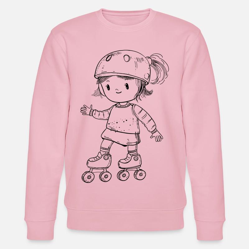 Rollschuhfahrerin Comic Look - Stanley/Stella Unisex Bio-Sweatshirt CHANGER  - Hellrosa