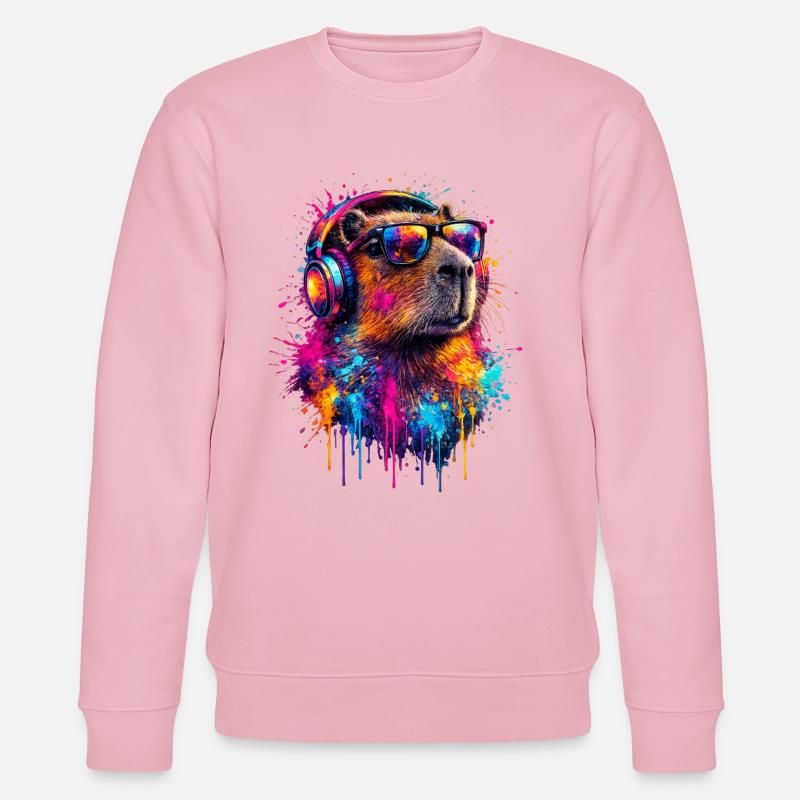 Capybara - Stanley/Stella CHANGER Unisex Organic Sweatshirt - cotton pink