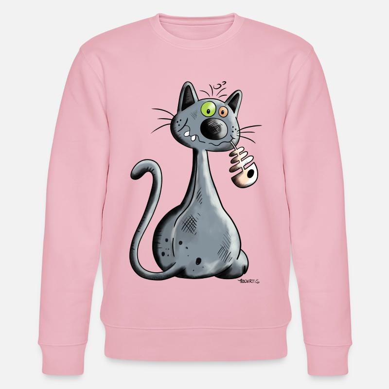 Chat - Sweat bio CHANGER Stanley/Stella Unisexe - rose pâle