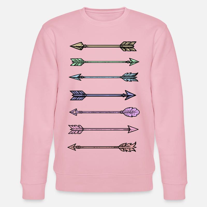 Bunte Pfeile Design - Stanley/Stella Unisex Bio-Sweatshirt CHANGER  - Hellrosa