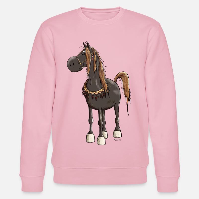Pfiffiges Araber Pferd - Araber - Stanley/Stella Unisex Bio-Sweatshirt CHANGER  - Hellrosa