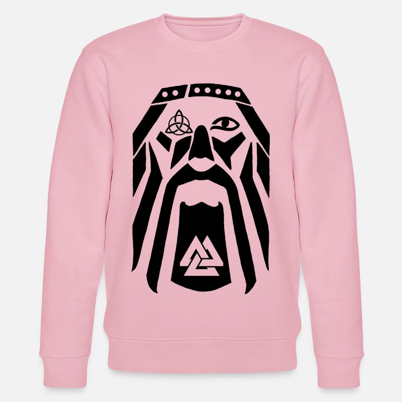 Wikingerkrieger (schwarz) - Stanley/Stella Unisex Bio-Sweatshirt CHANGER  - Hellrosa