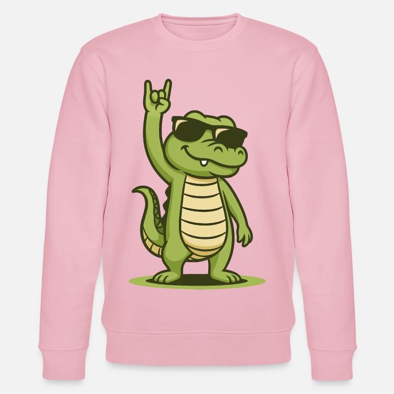 Rock’n’Roll Krokobaby - Stanley/Stella Unisex Bio-Sweatshirt CHANGER  - Hellrosa
