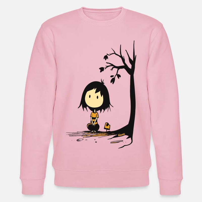 Wunderliches Mädchen unter sternenlosem Baum - Stanley/Stella Unisex Bio-Sweatshirt CHANGER - Hellrosa