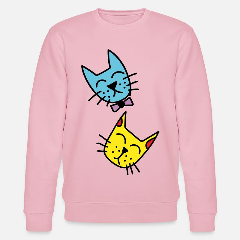 Katzen-Duo Pastellfarben - Stanley/Stella Unisex Bio-Sweatshirt CHANGER  - Hellrosa