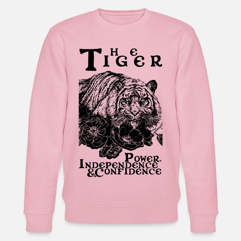 DER TIGER - Stanley/Stella Unisex Bio-Sweatshirt CHANGER  - Hellrosa