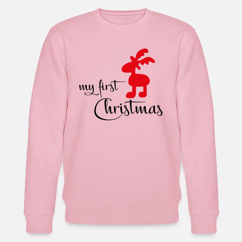 My first Christmas - Stanley/Stella Unisex Bio-Sweatshirt CHANGER  - Hellrosa