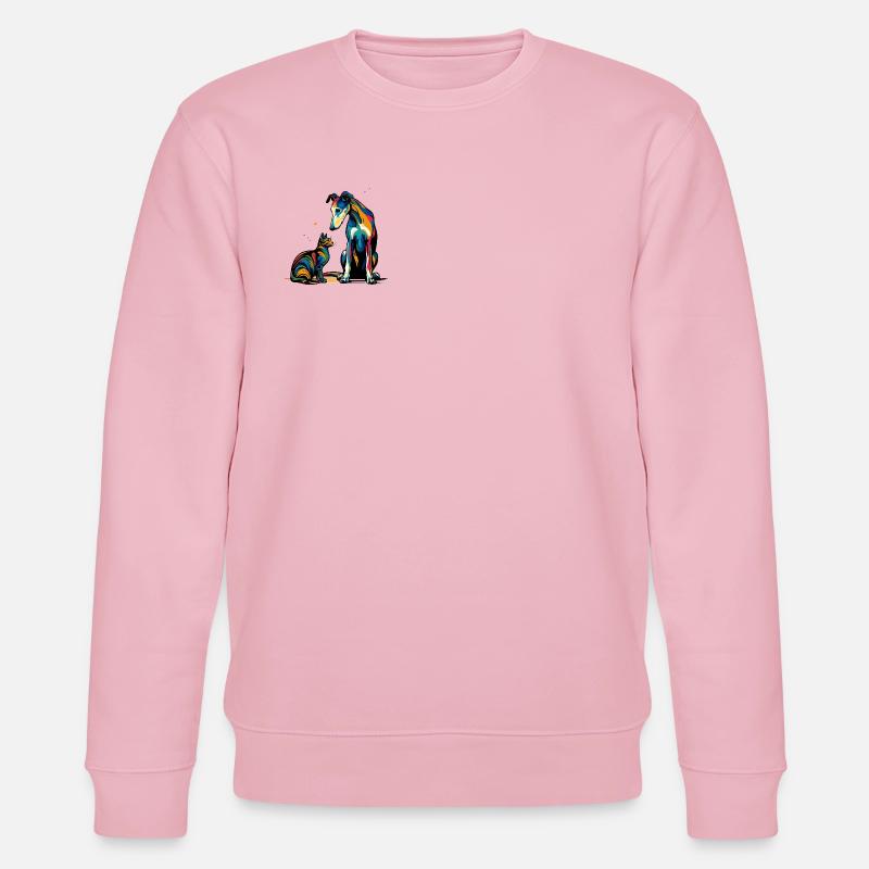 Beste Freunde Farbenfrohe Begegnung - Stanley/Stella Unisex Bio-Sweatshirt CHANGER  - Hellrosa